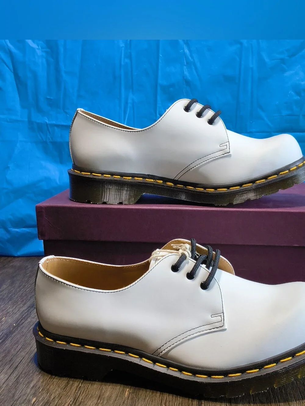 Dr. Martens x Comme des Garcons CDG 1461 White Shoes Unisex Mens 9 Women's 10